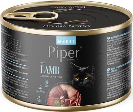 Mokra karma dla kota Piper Animals z jagnięciną 185 g