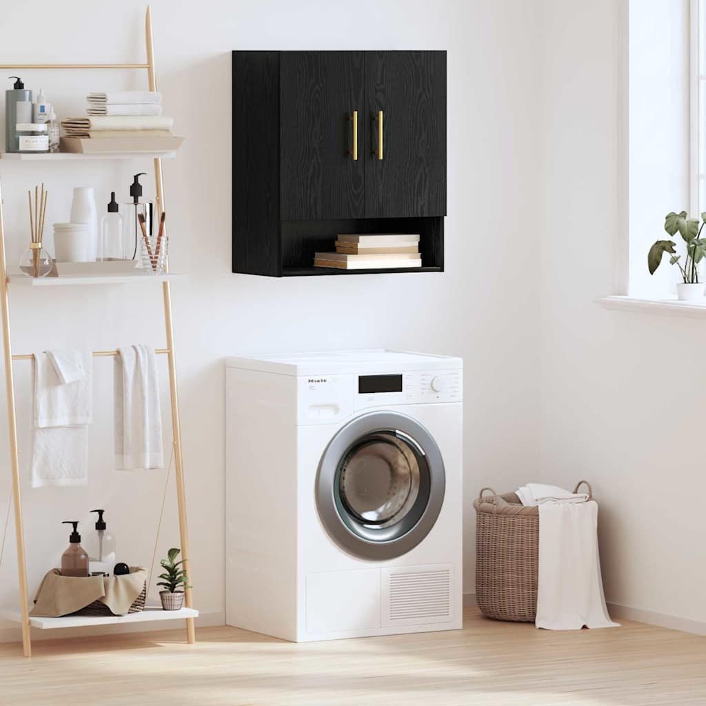 vidaXL Szafka ścienna Montowane na ścianie Czarny dąb 60 x 31 x 70 cm