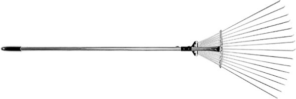 Flo Grabie do liści metalowe regulowane 53 cm z trzonkiem metalowym 99400