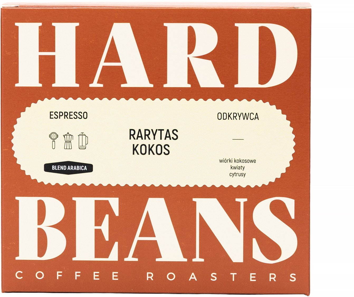 Kawa ziarnista Hard Beans Rarytas Kokos Espresso 250g