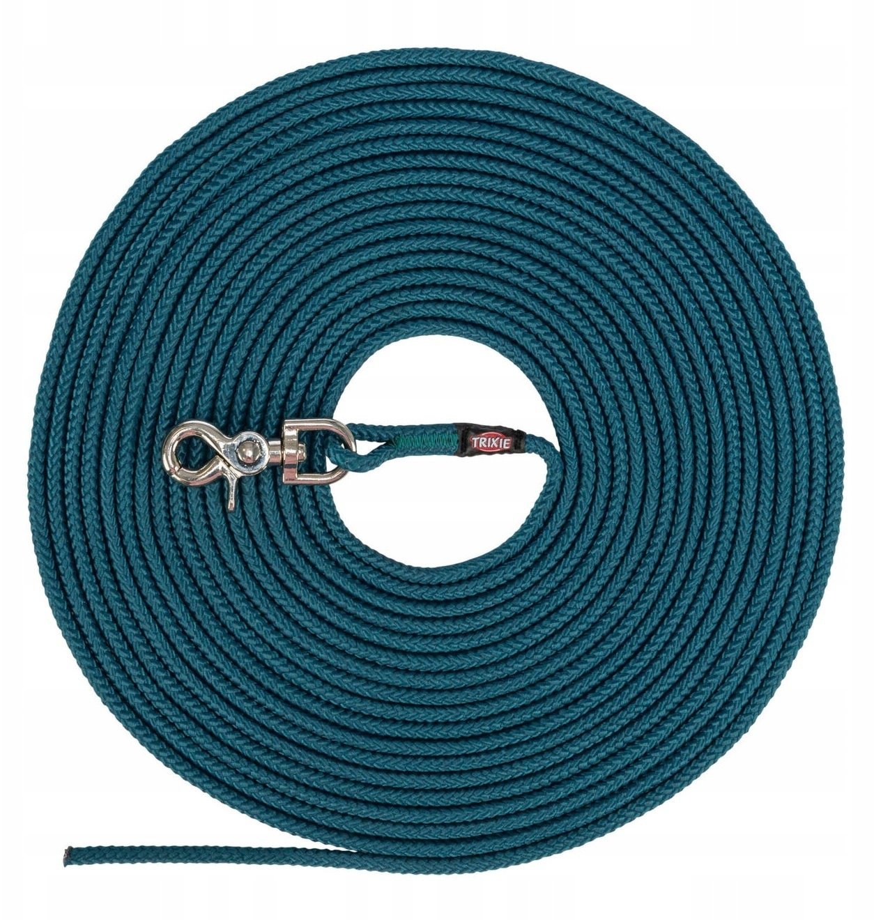 Smycz treningowa, dla psa, linka, okrągła, petrol, S–M: 20 m/o 6 mm