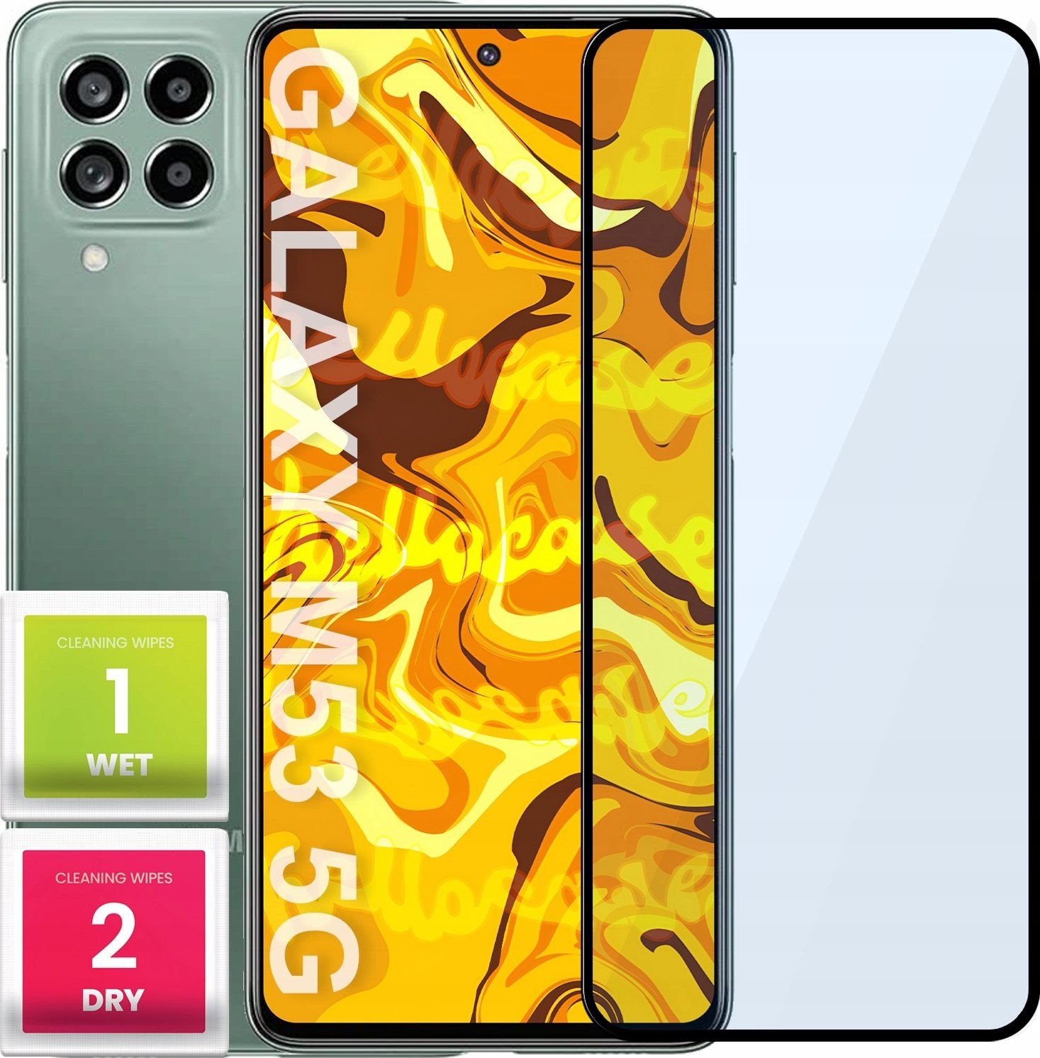 Hello Case SZKŁO HARTOWANE DO SAMSUNG GALAXY M53 5G PEŁNE NA CAŁY EKRAN SZKIEŁKO 5D 9H