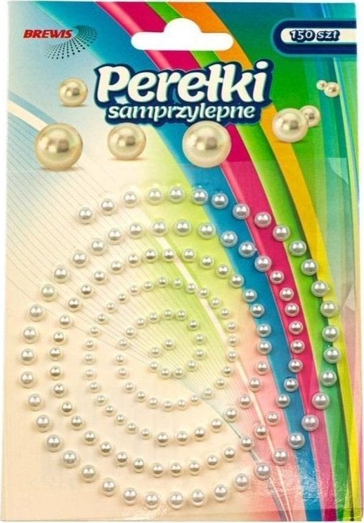 Perełki samoprzylepne białe 150szt