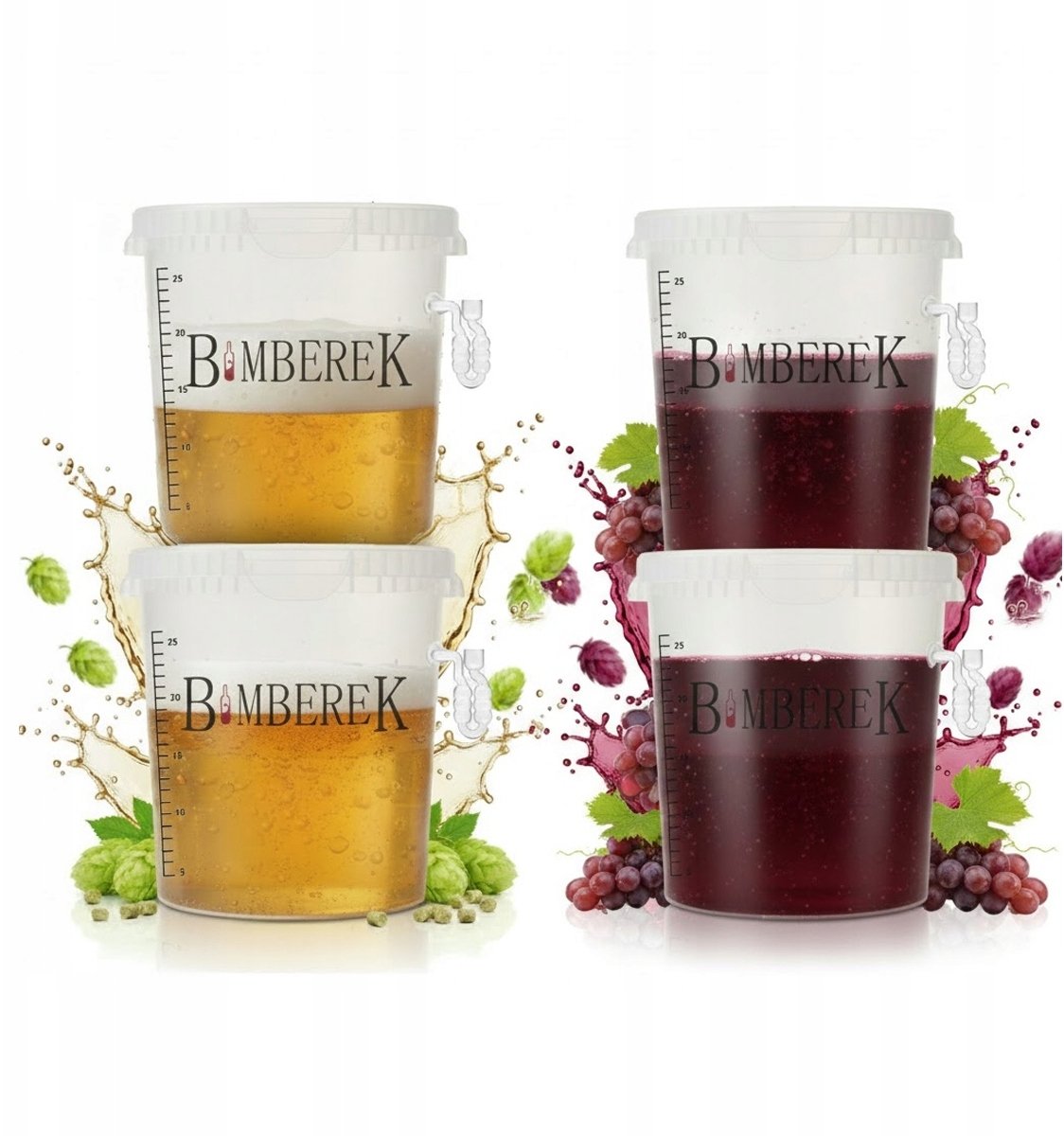 Bimberek Pojemnik fermentacyjny 33L Z BOCZNĄ RURKĄ - PIĘTROWANIE Gąsior