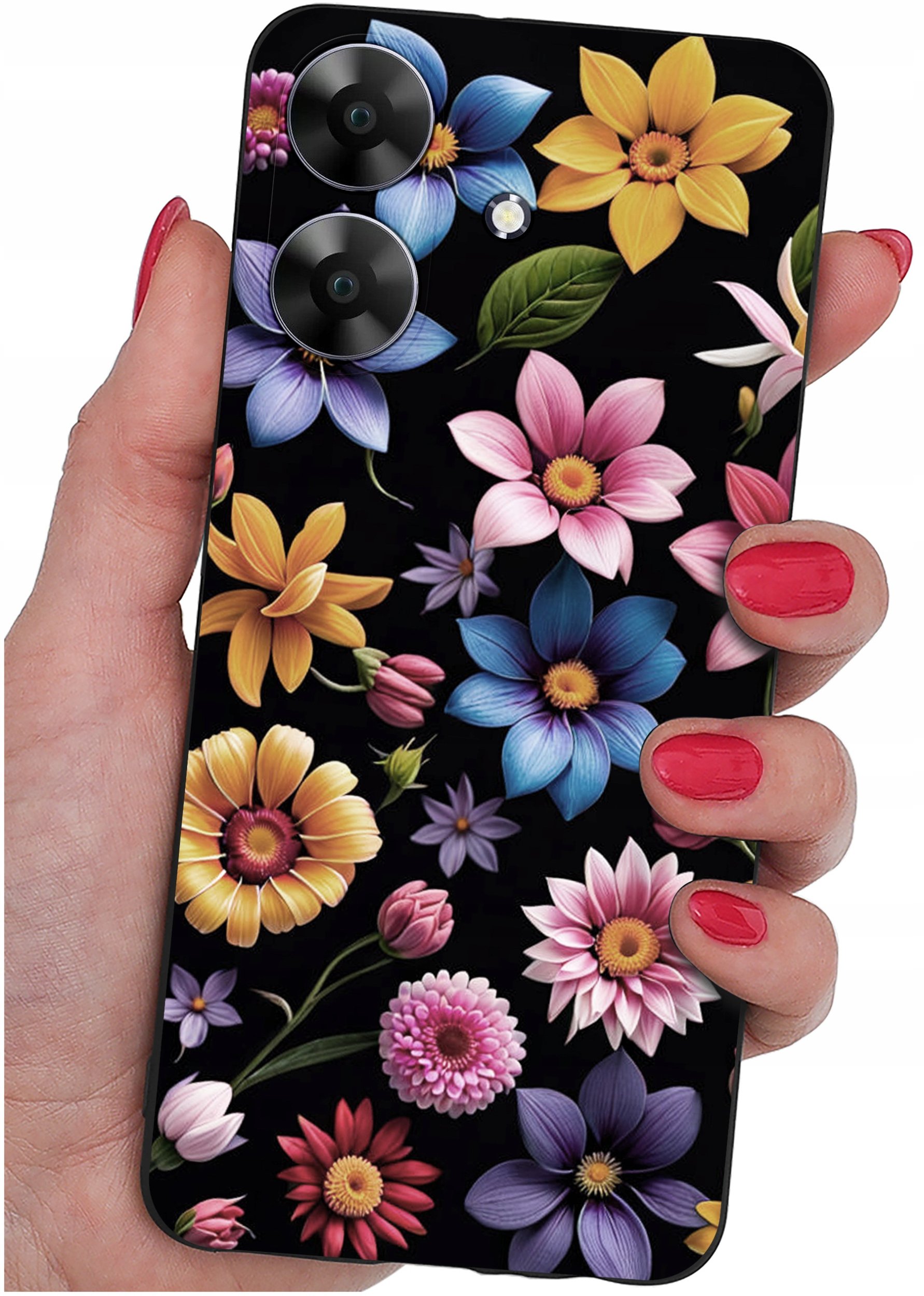 ETUI do Realme Note 60 CASE WZORY | SILIKONOWE MATT CASE + SZKŁO 9H