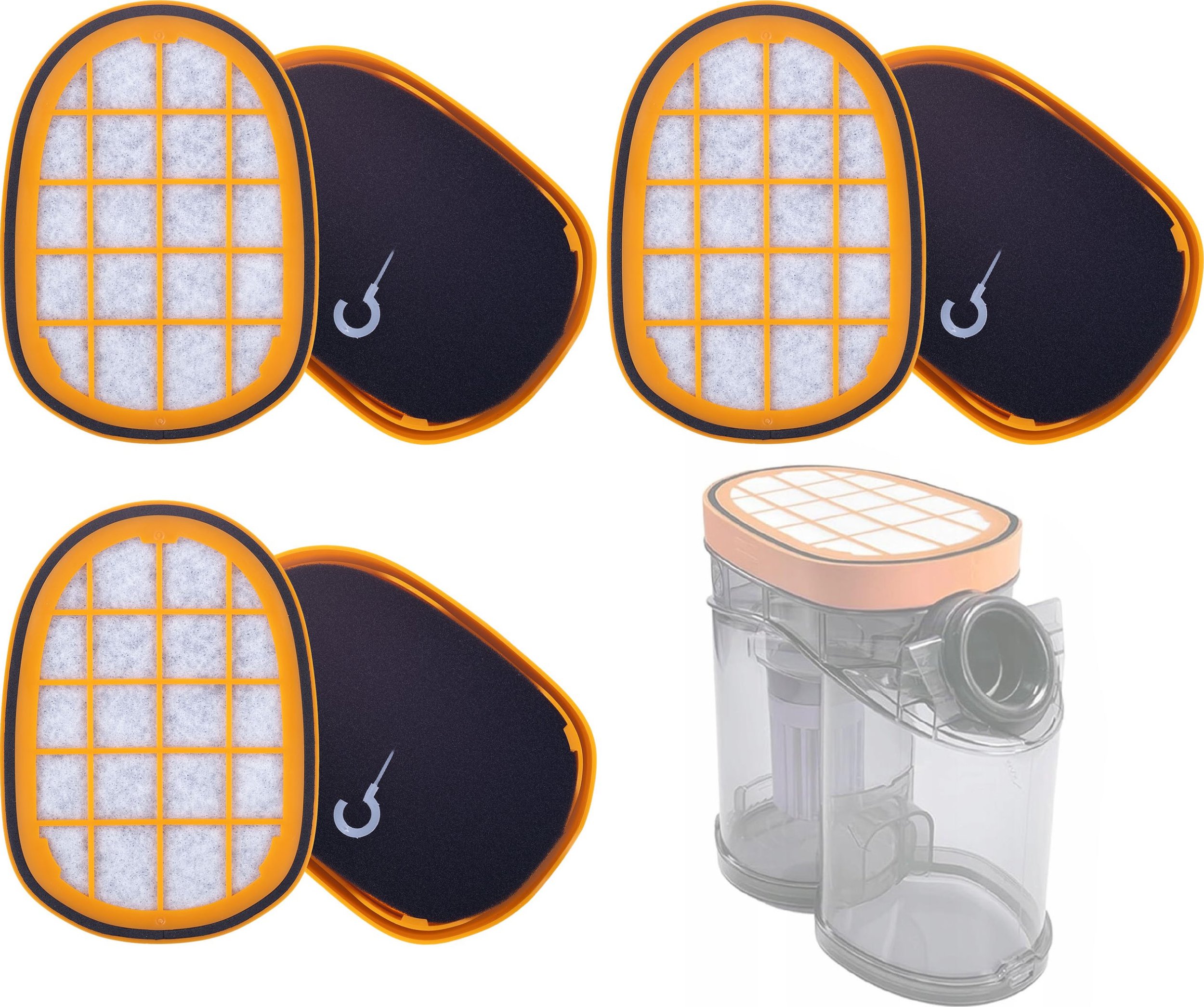 Rosfix 3X FILTR DO PHILIPS FC5005 XC8147 SPEEDPRO MAX AQUA 8000 7000 FC XC FC6802