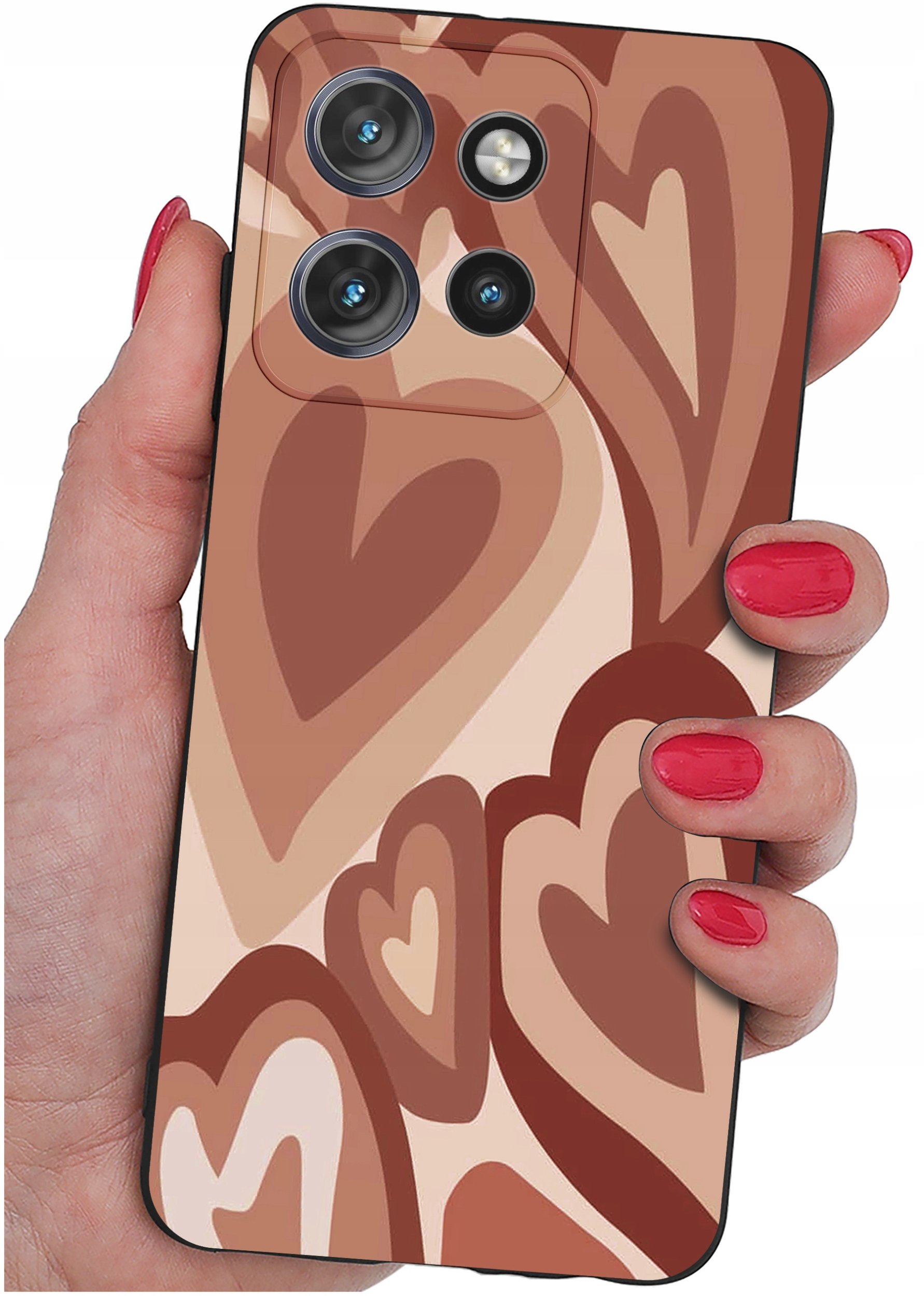 Etui do Motorola Moto EDGE 50 Neo WZORY |SILIKONOWE MATT CASE + SZKŁO 9H