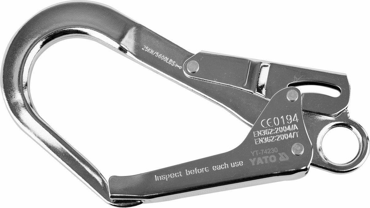 Yato YATO KARABINCZYK DO SZELEK BEZPIECZEŃSTWA STALOWY ROZWACIE 54mm