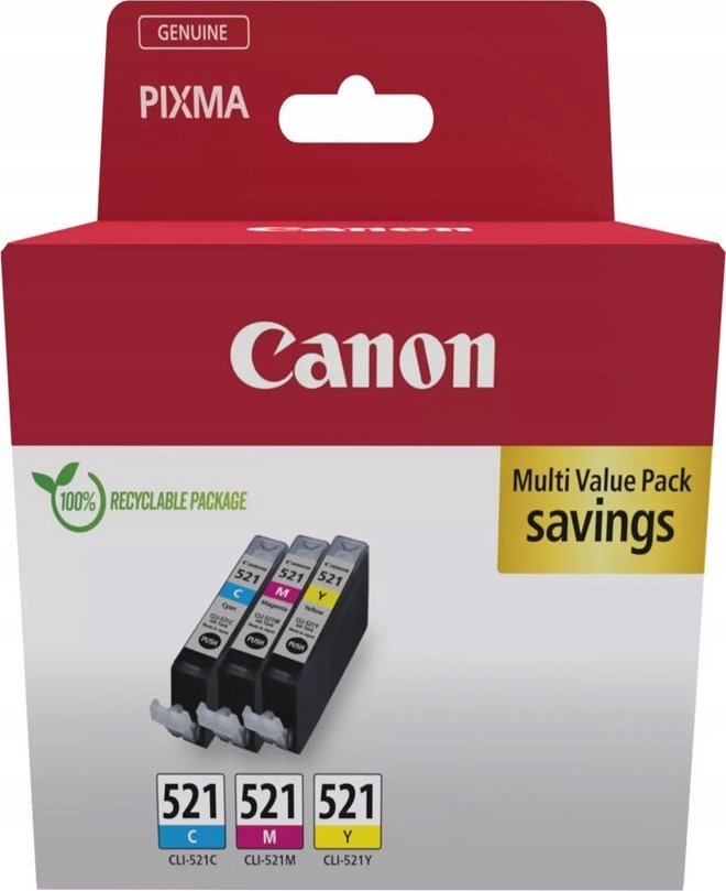 Tusz Canon CANON CLI-521 Ink Cartridge Multipack cmy BLISTER