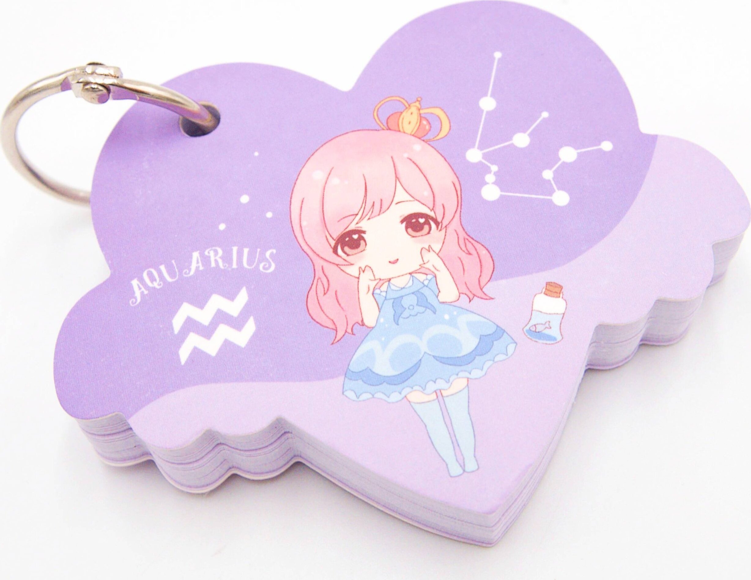 myHomelife Mini notes notesik na breloku znak zodiaku WODNIK