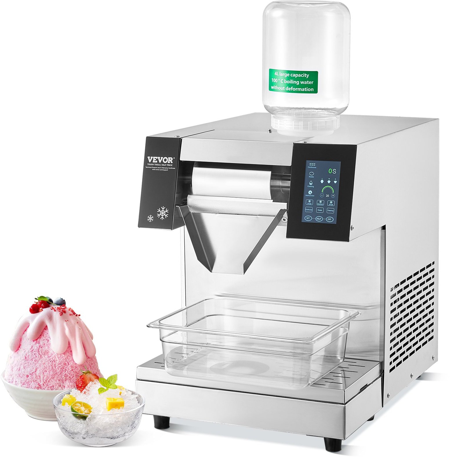 Kruszarka do lodu z chłodzeniem powietrznym do lodów i napojów 260 kg/24h