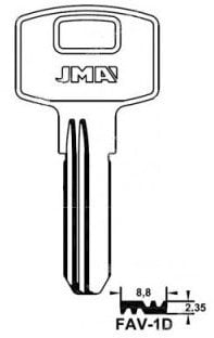 BLANK KEY FAV-1D