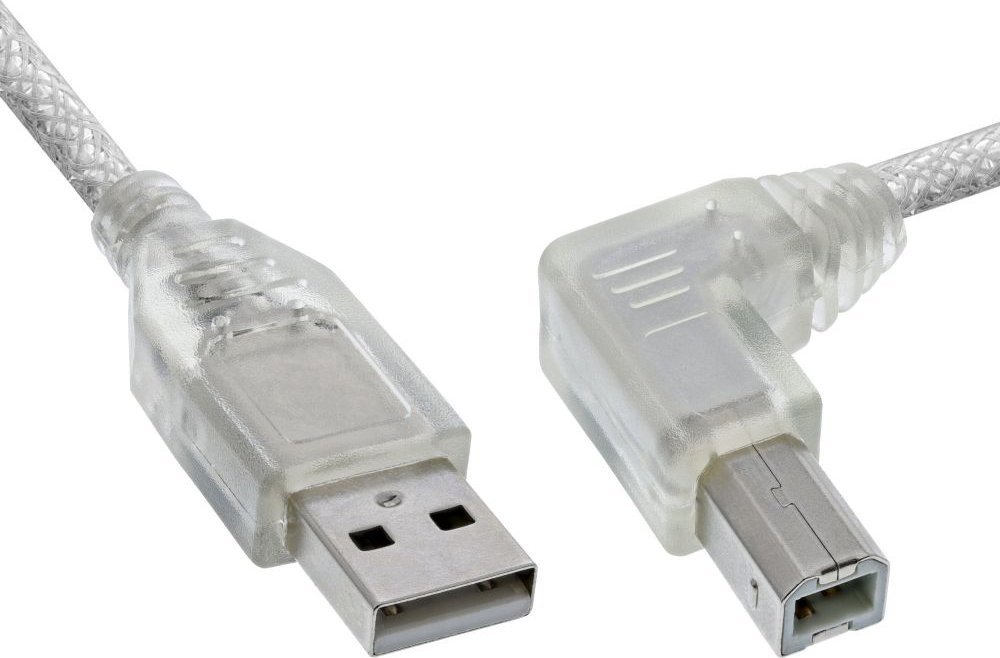 Kabel USB InLine USB-A - USB-B 3 m Przezroczysty (34521R)