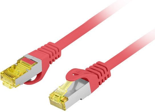 PATCHCORD KAT.6A S/FTP LSZH CU 15M CZERWONY FLUKE PASSED LANBERG