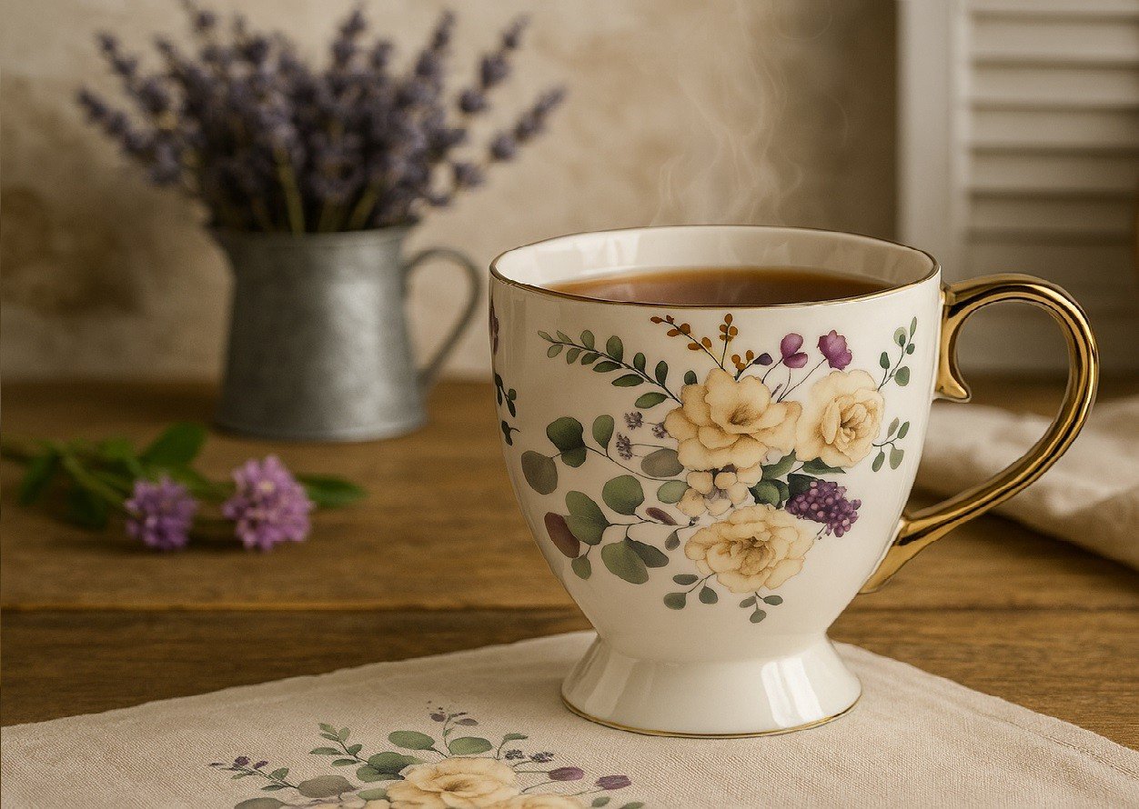 Kubek porcelanowy 500 ml Flores Jumbo 723094