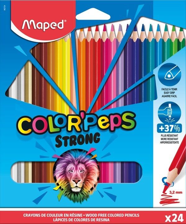 Maped Kredki Colorpeps Strong trójkątne 24 kolory