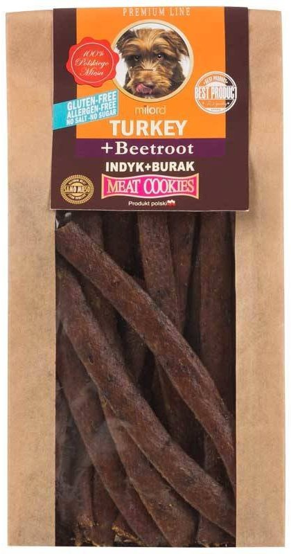 Milord Ciastka dla psa indyk i burak 80 g