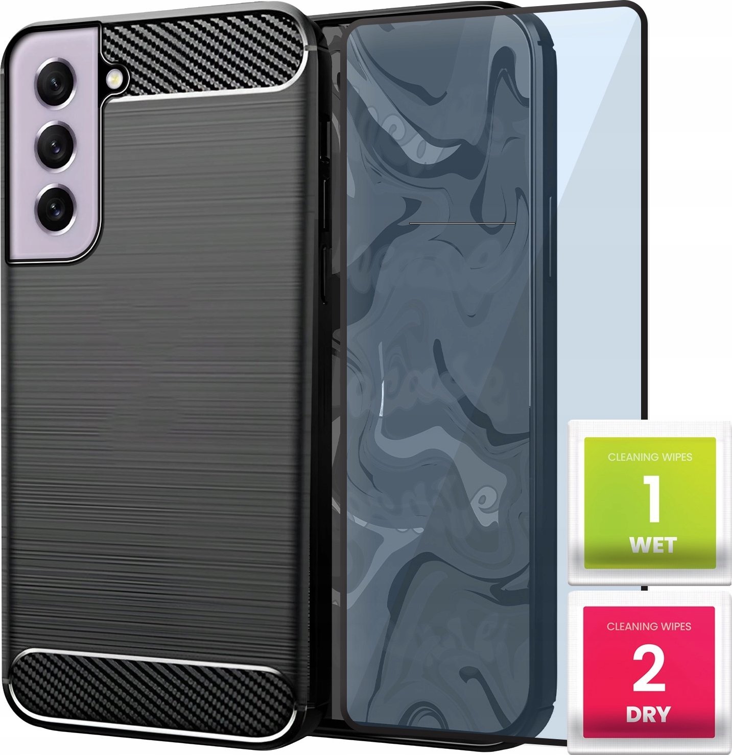 Hello Case ETUI KARBON DO SAMSUNG GALAXY S21 FE SZKŁO 9H