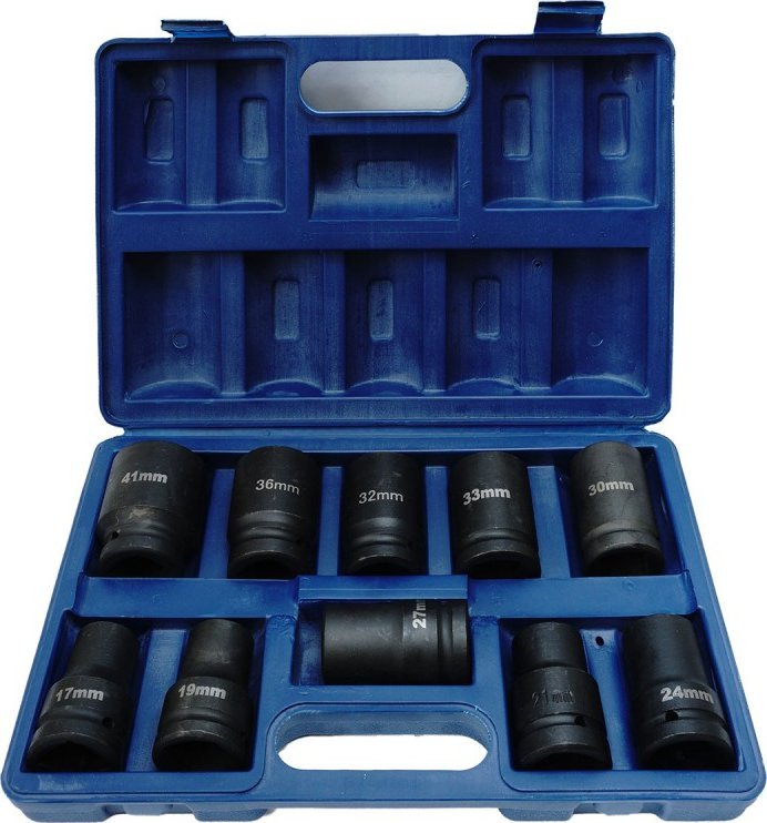 Silver ZESTAW NASADEK UDAROWYCH 1" 10cz. EX10615/1