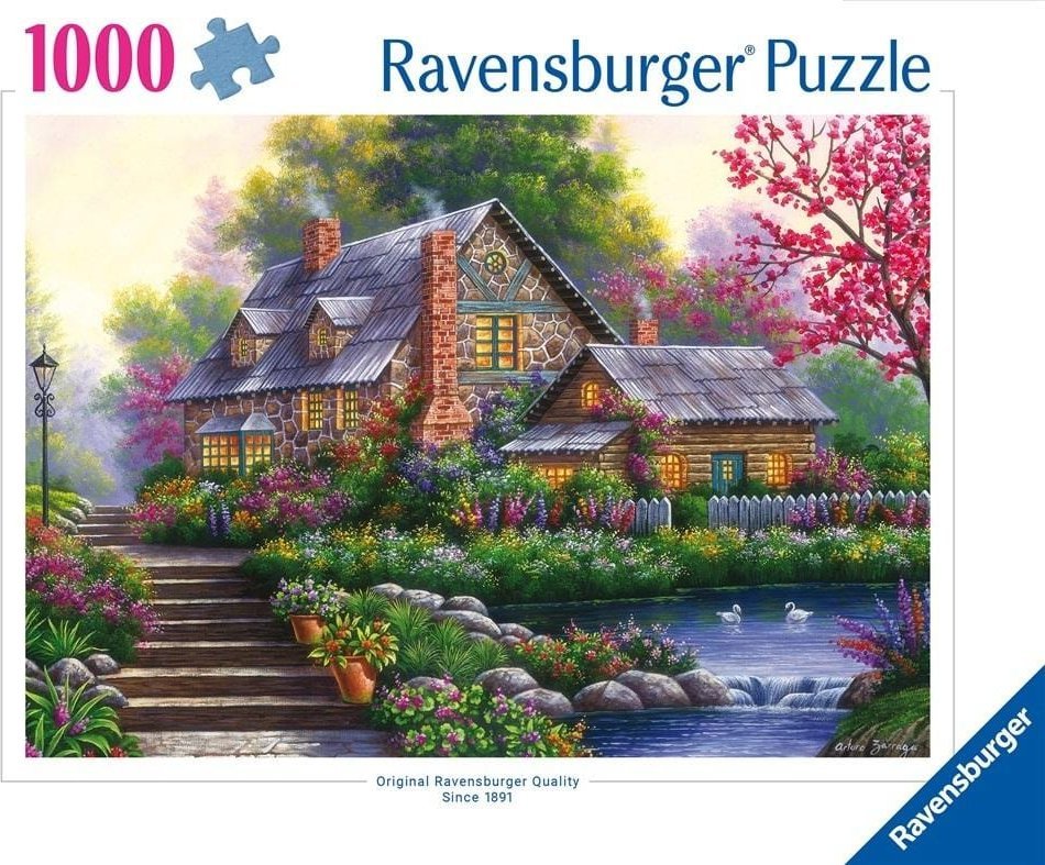 Ravensburger Puzzle Romantyczny domek na wsi 1000 elementów