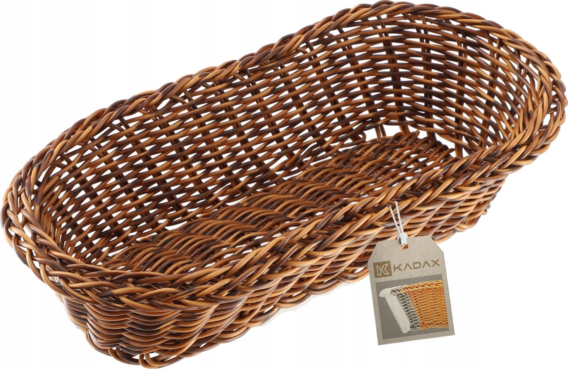 Kadax Koszyk Z Tworzywa Na Chleb Podłużny Brązowy