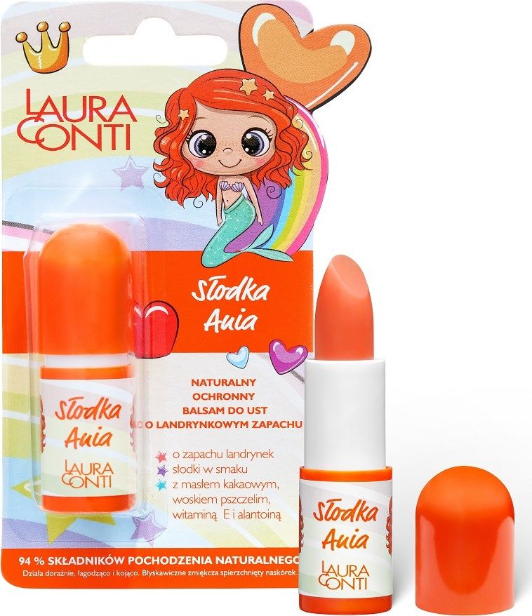 Laura Conti LAURA CONTI Słodka Ania ochronny balsam do ust o landrynkowym zapachu 3.8g