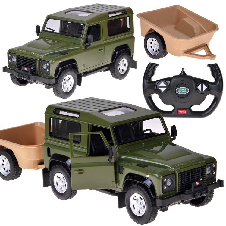 Jokomisiada Rastar auto zdalnie sterowane Land Rover Defender 1:14 pilot oświetleniowy RC0712 EDUKAMP