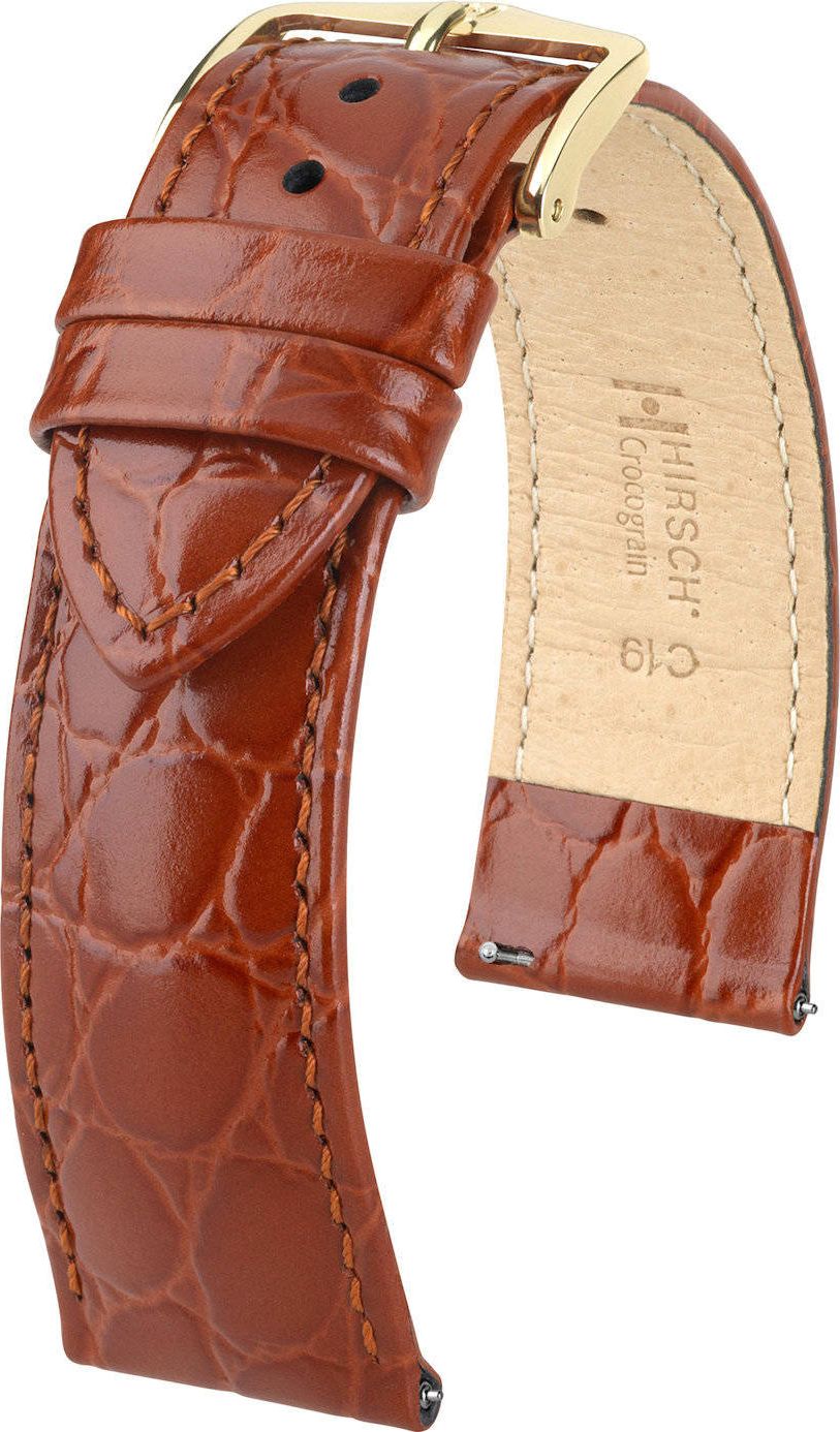 Hirsch Skórzany wodoodporny pasek do zegarka 16 mm HIRSCH Crocograin 12302870-1-16