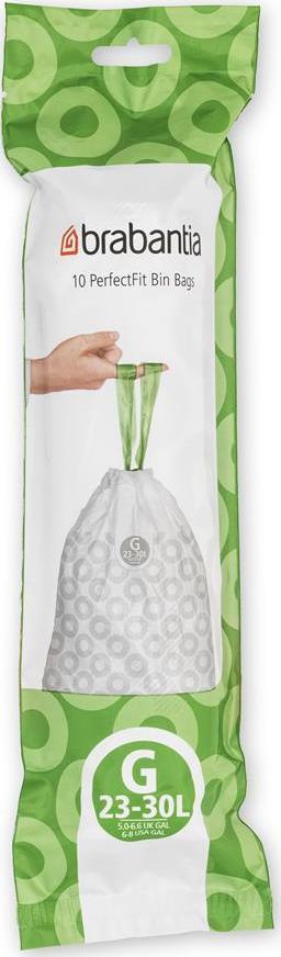 Brabantia Worki na śmieci PerfectFit rozmiar G 23-30L 10szt 138386