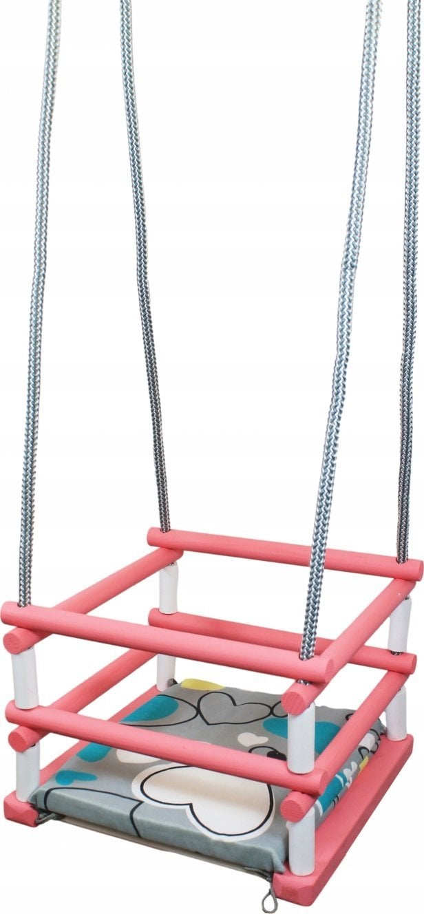 Huśtawka drewniana z poduszką MIX