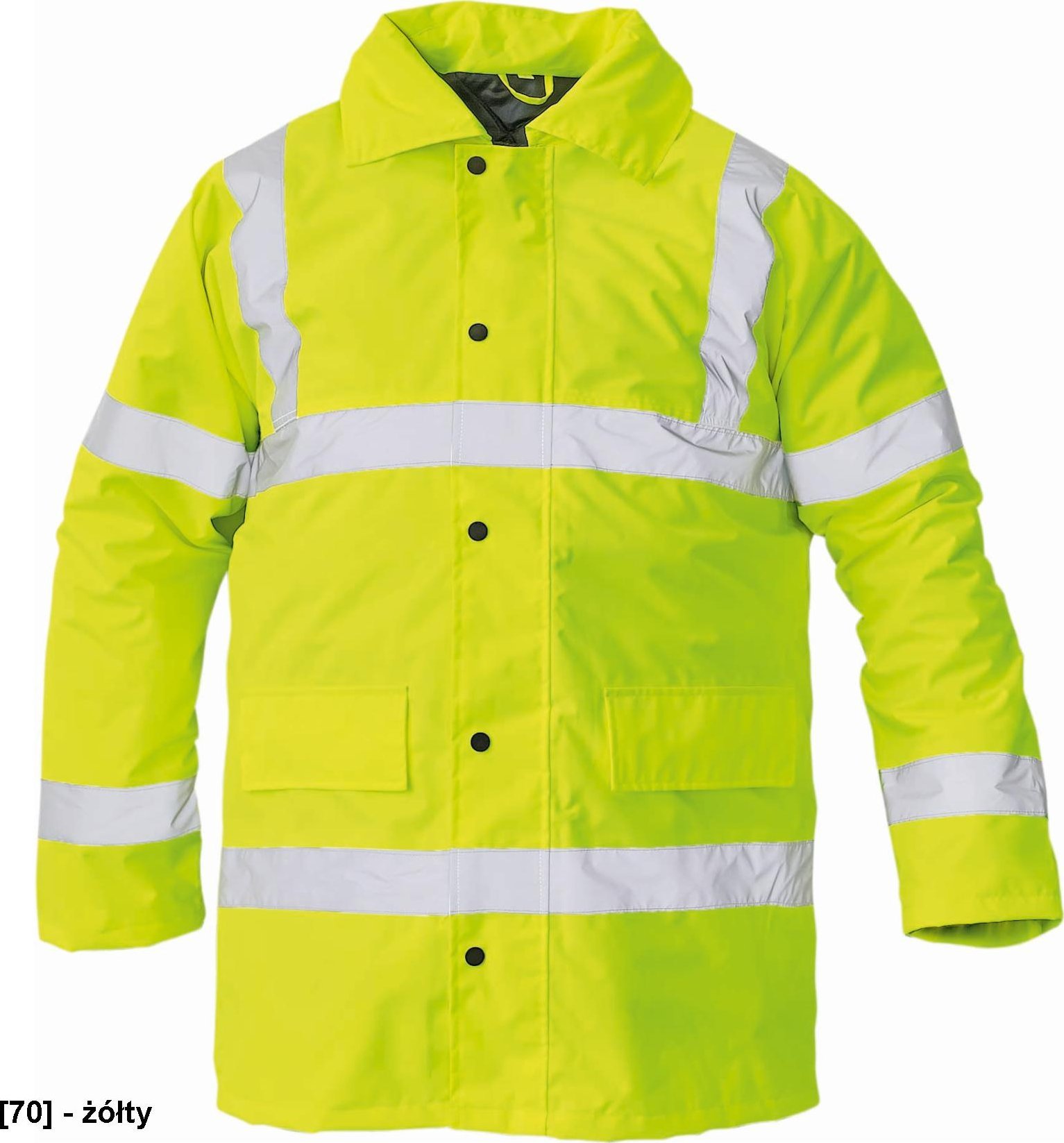 CERVA SEFTON HV - ocieplana kurtka zimowa, odblaskowe taśmy, wodoodporność, rozm. XS-3XL, - żółty 4XL