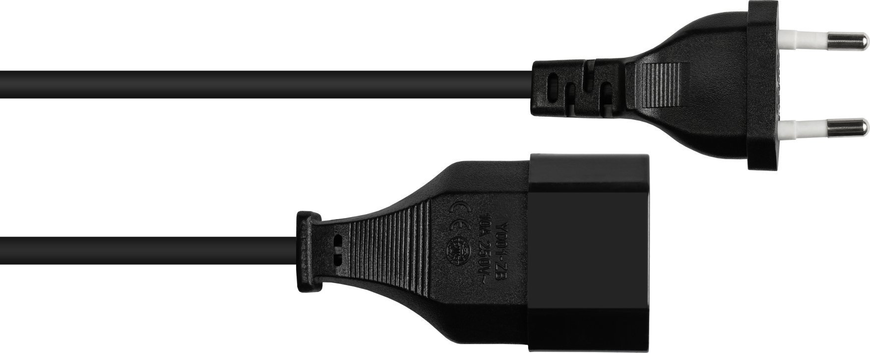 Alcasa P0300-S010 kabel zasilające Czarny 1 m Wtyczka zasilająca typu C