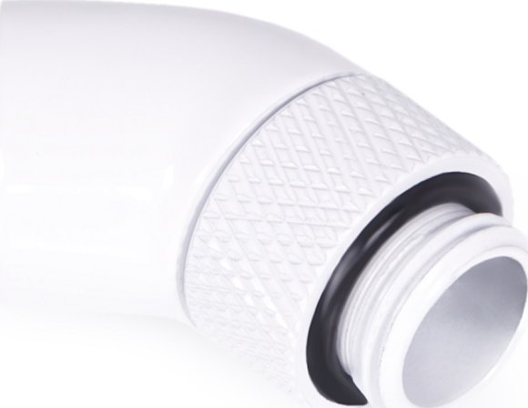Alphacool Alphacool icicle angle adapter 45 rotatable G1/4 male to G1/4 female - white, connections (white)