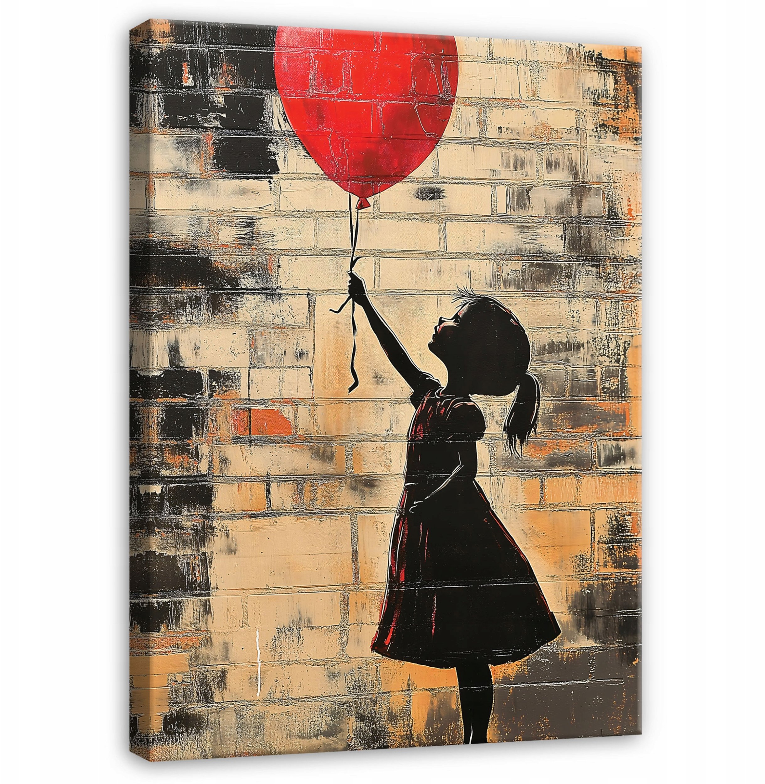 OBRAZ ABSTRAKCJA BANKSY DZIEWCZYNKA DO SALONU SYPIALNI NA PŁÓTNIE 100x70