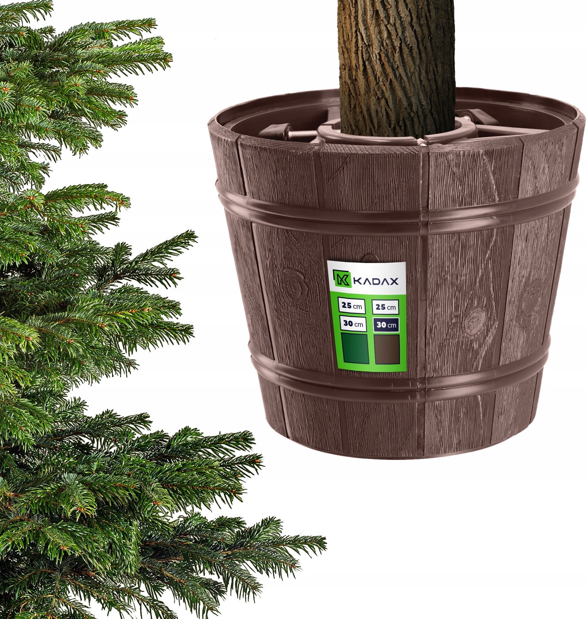 Kadax Stojak Pod Choinkę Choinkowy Brązowy Donica 2,8M