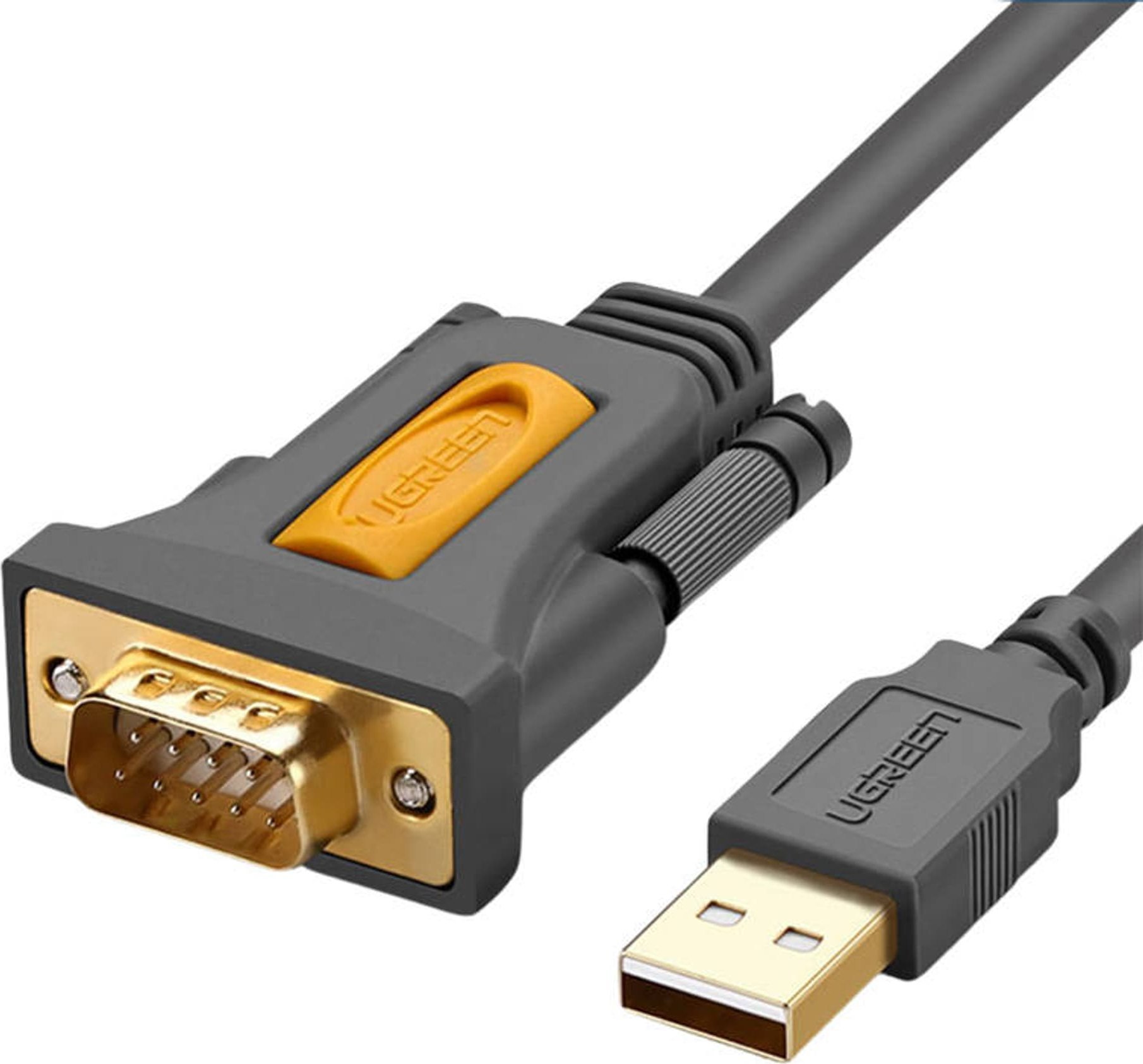 Kabel USB Ugreen USB-A - RS-232 1 m Czarny (20210B)