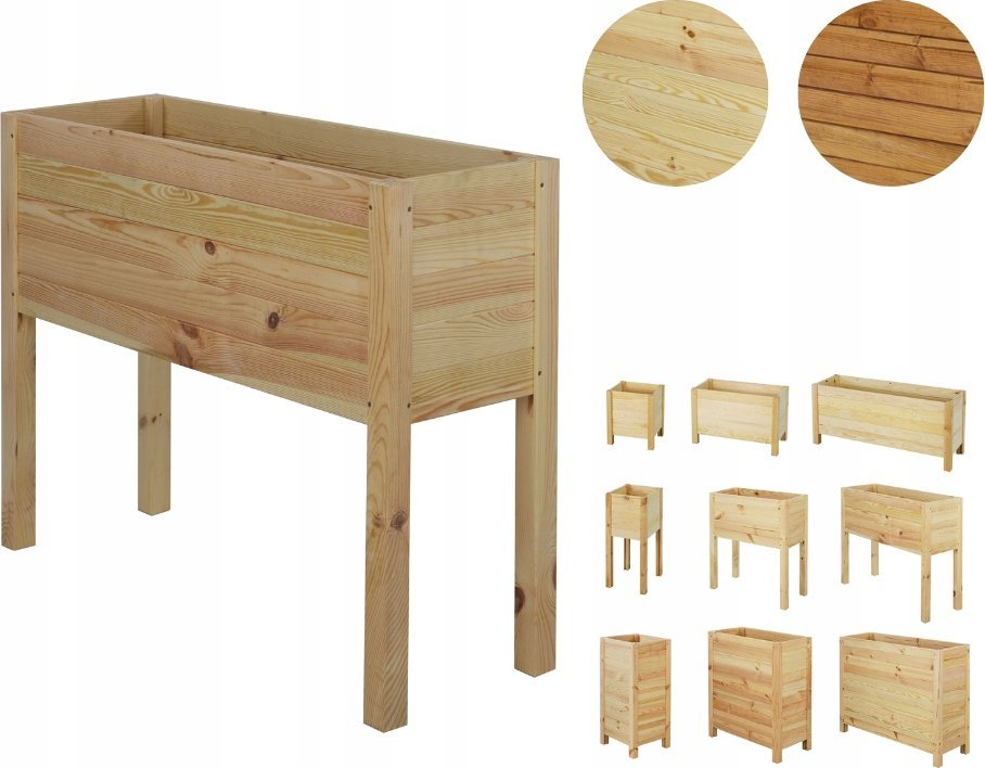 Wamar-Sosenka DREWNIANA DONICA SKRZYNIA BALKONOWA ERDES-5-3 NATURALNY DREWNO SOSNOWE