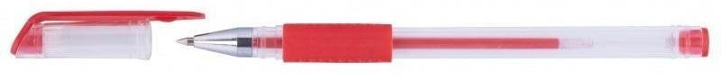Długopis żelowy 0,5mm czerwony (50szt)
