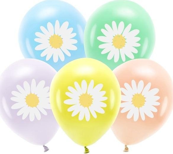 Party Deco Balony Eco* Stokrotki 30cm 5szt MIX