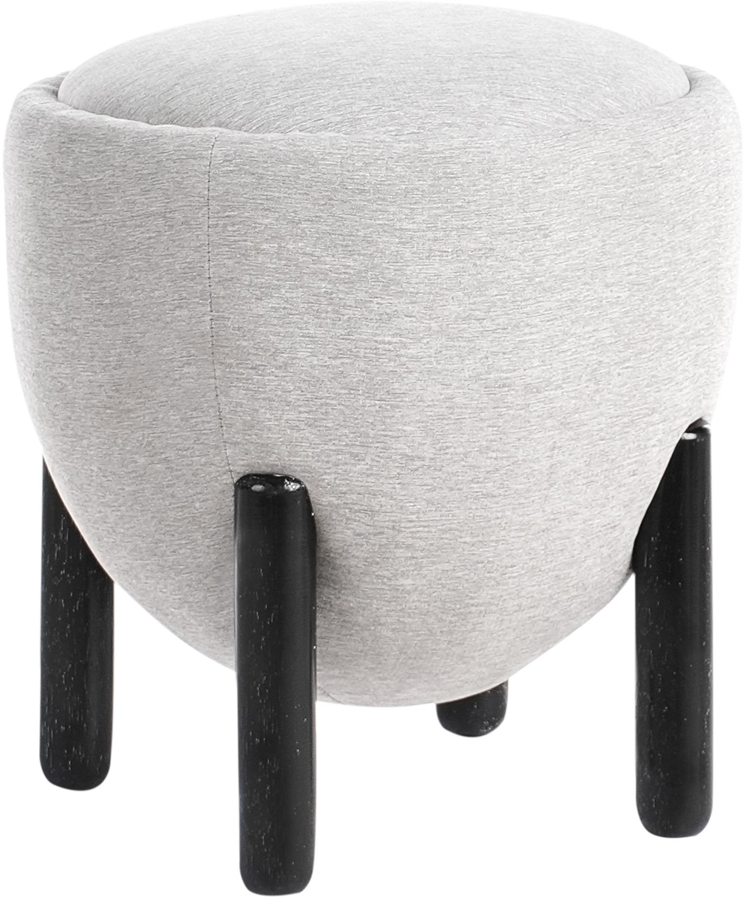 Puf ARCHIE Len syntetyczny Szary 47 cm 47 cm 48 cm