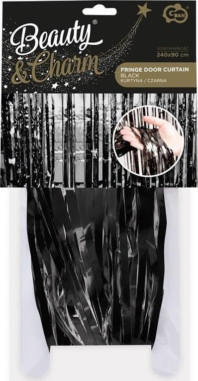 GoDan Kurtyna dekoracyjna B&C czarna 90x240cm