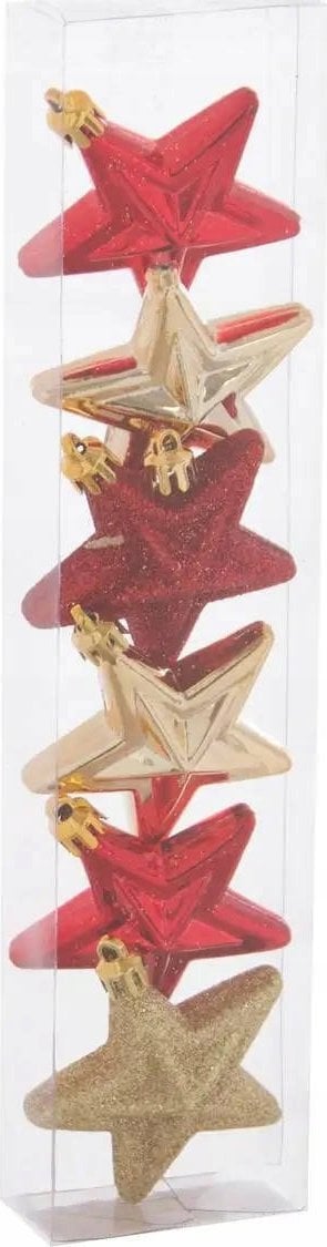 Atmosphera Ozdoby choinkowe, gwiazdki z tworzywa sztucznego, 6 szt.