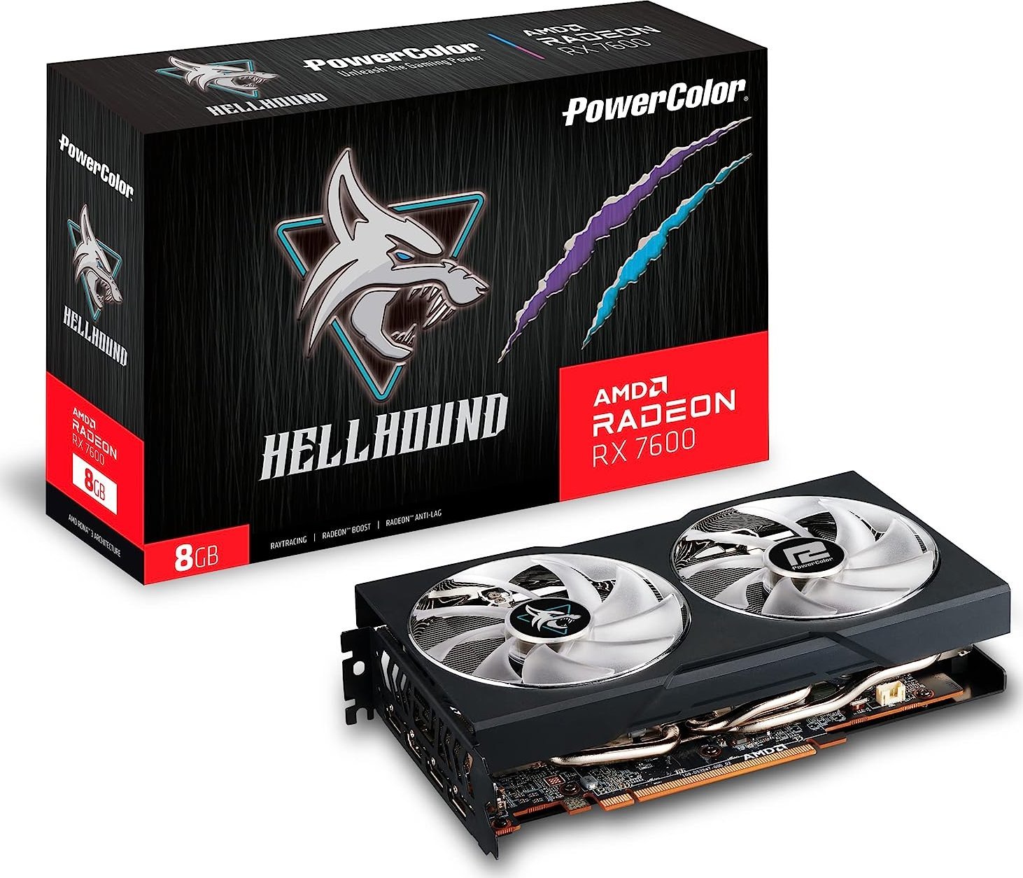 Karta graficzna Power Color Radeon RX 7600 Hellhound 8GB GDDR6 (RX 7600 8G-L/OC)