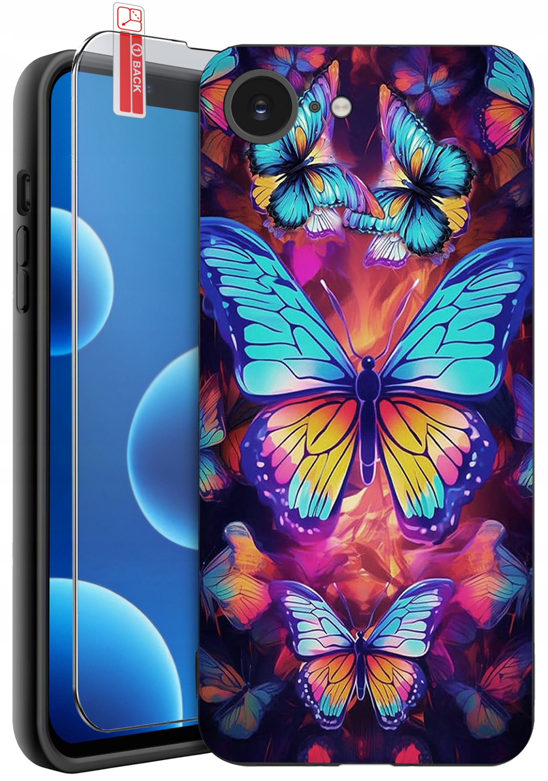 ETUI do iPhone 16e | WZORY | SILIKONOWE MATT CASE + SZKŁO 9H