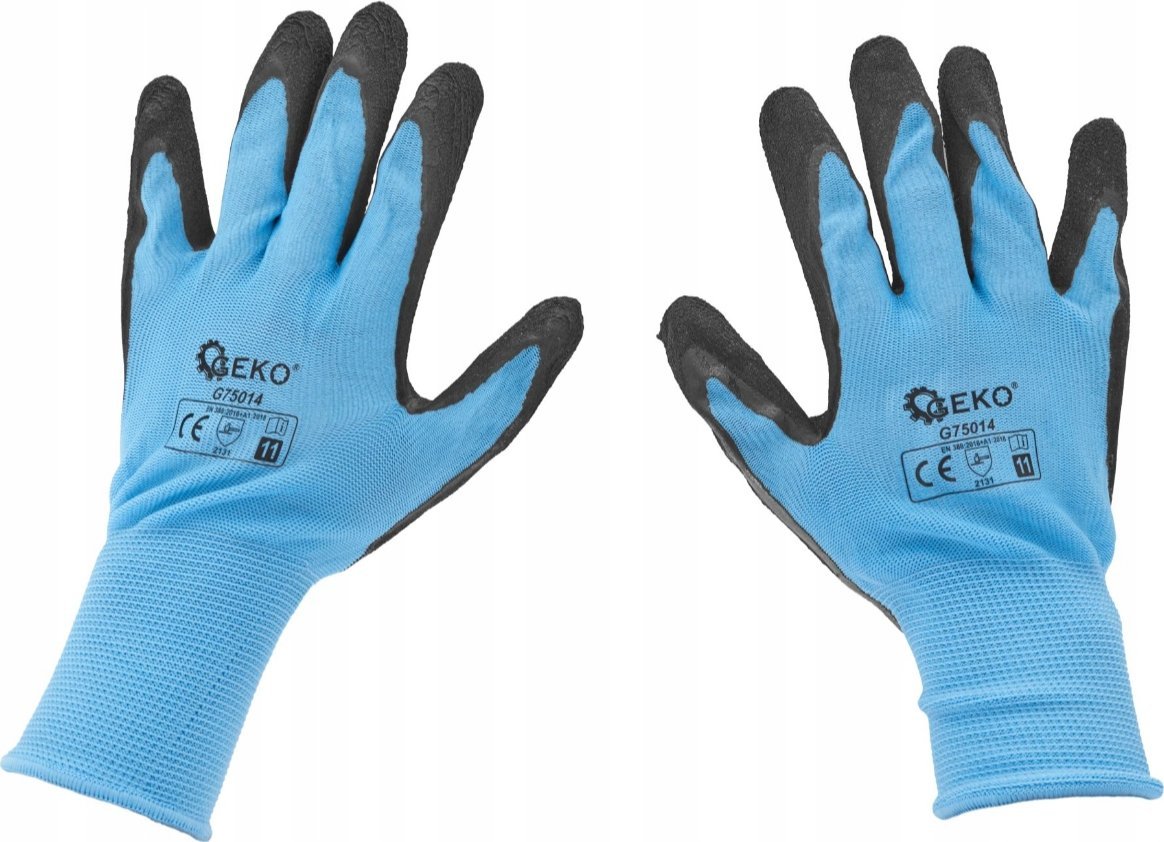 Geko Rękawice ochronne powlekane r. 11 – niebieskie (12/240)