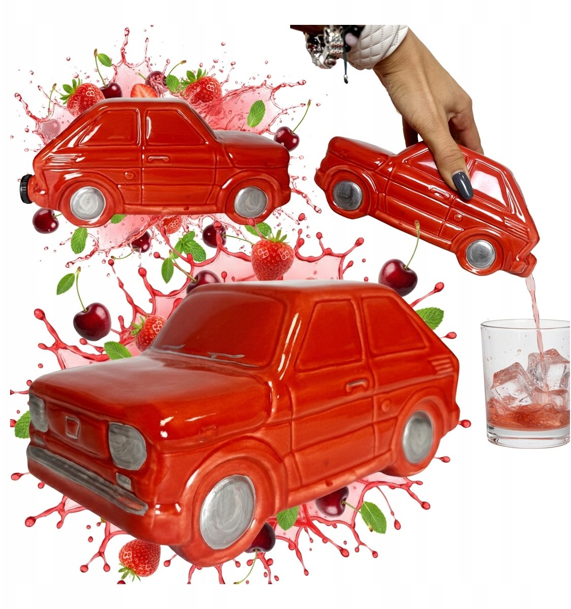 Bimberek Butelka MALUCH 500ml CERAMICZNA Auto Alkohol Wino Dekoracja 0,5L