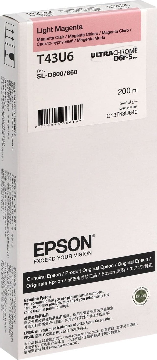 Tusz Epson Epson ink cartridge light magenta T 43U 200 ml T 43U64N