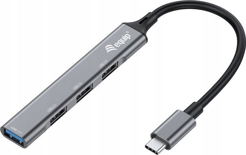 HUB USB Equip Equip USB-Hub 4-Port 3.0/C->1x3.0 3x2.0 5Gbps o.Netzteil gr