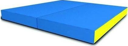 Wallbarz Materac gimnastyczny 2-częściowy 33763 100 cm x 100 cm x 10 cm niebieski