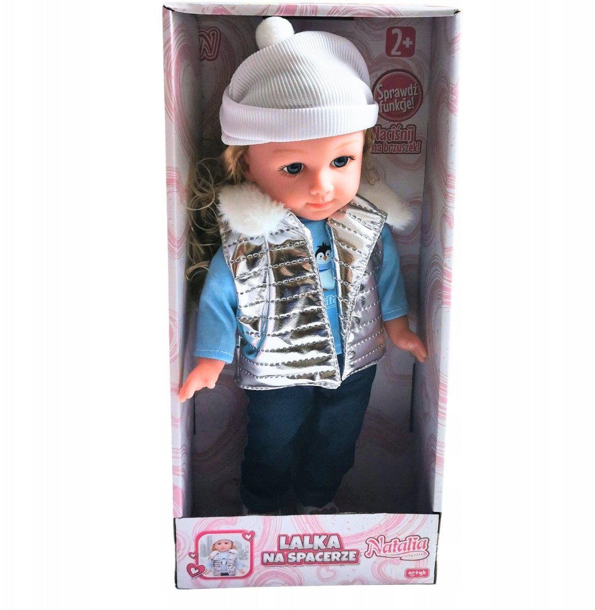 Lalka funkcyjna Natalia w srebrnej kamizelce